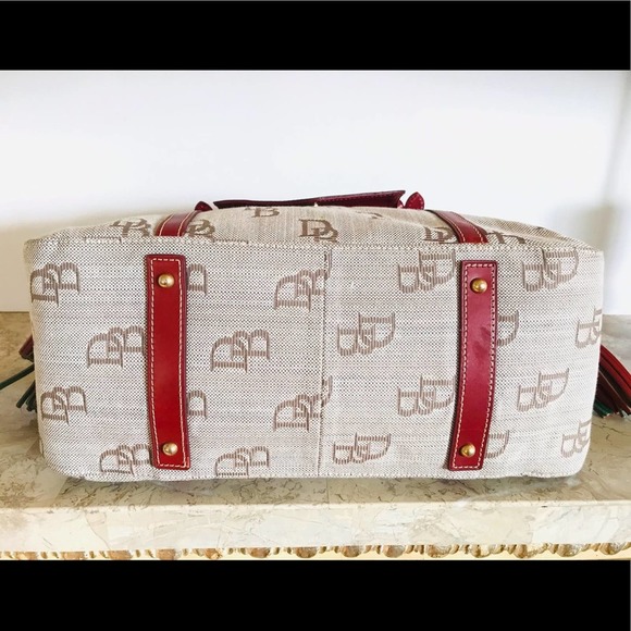 DOONEY AND BOURKE CANVAS/a JACQUARD LARGE SATCHEL - Picture 5 of 9